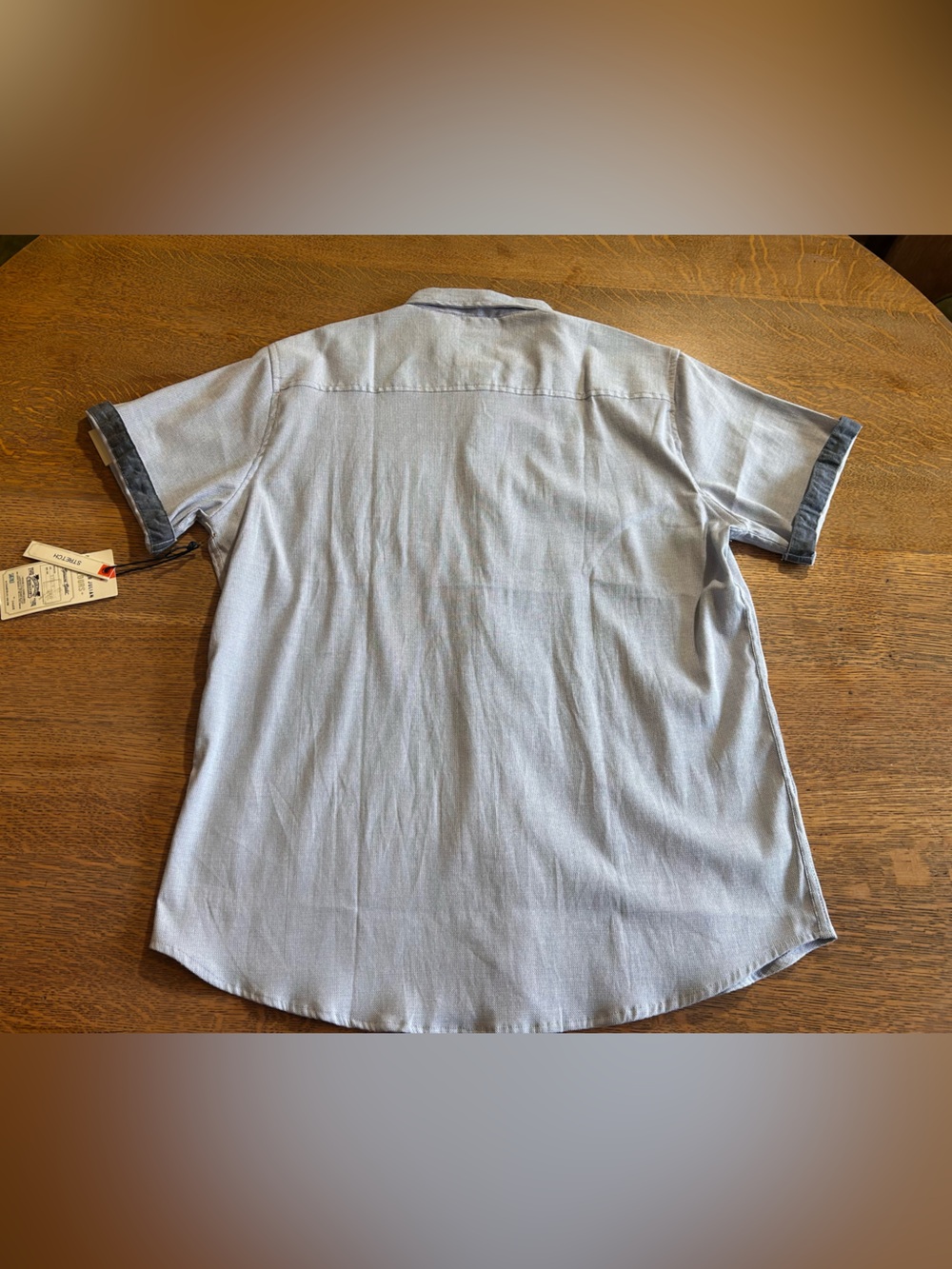 Alexander Julian Light Blue Short-Sleeve Button-Up Shirt NWT - Picture 8 of 10